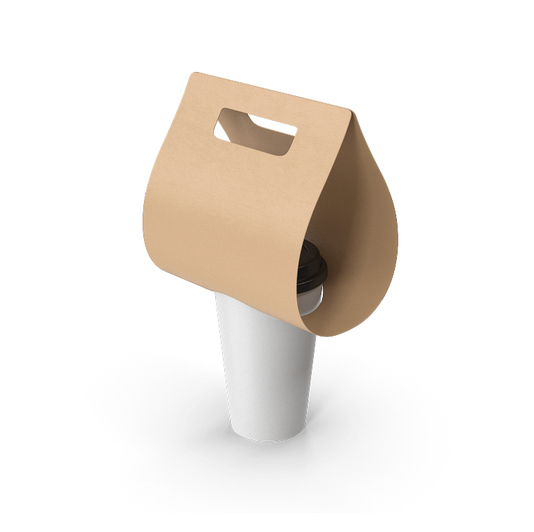 Single Cup Carrier - product photo 1 (Kraft)